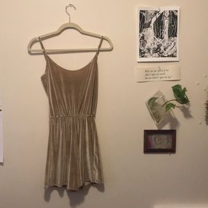 Gold Velvet Romper